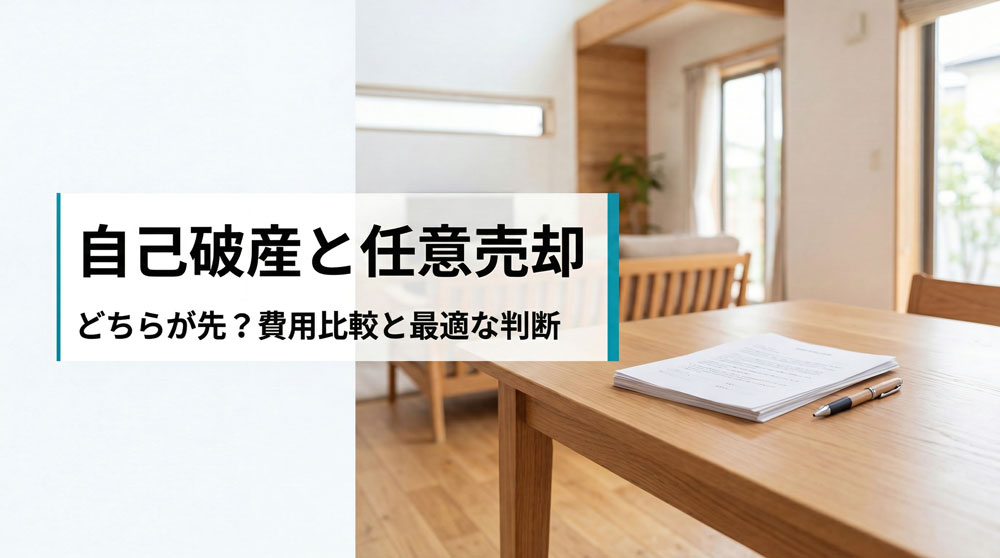 自己破産と任意売却｜どちらが先？費用比較と最適な判断