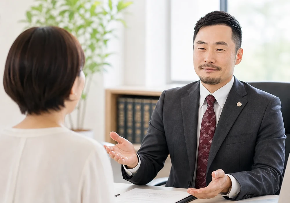 相談に乗る専門家と相談者