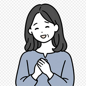 安心した表情の女性