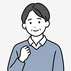 解決して笑顔を見せる男性